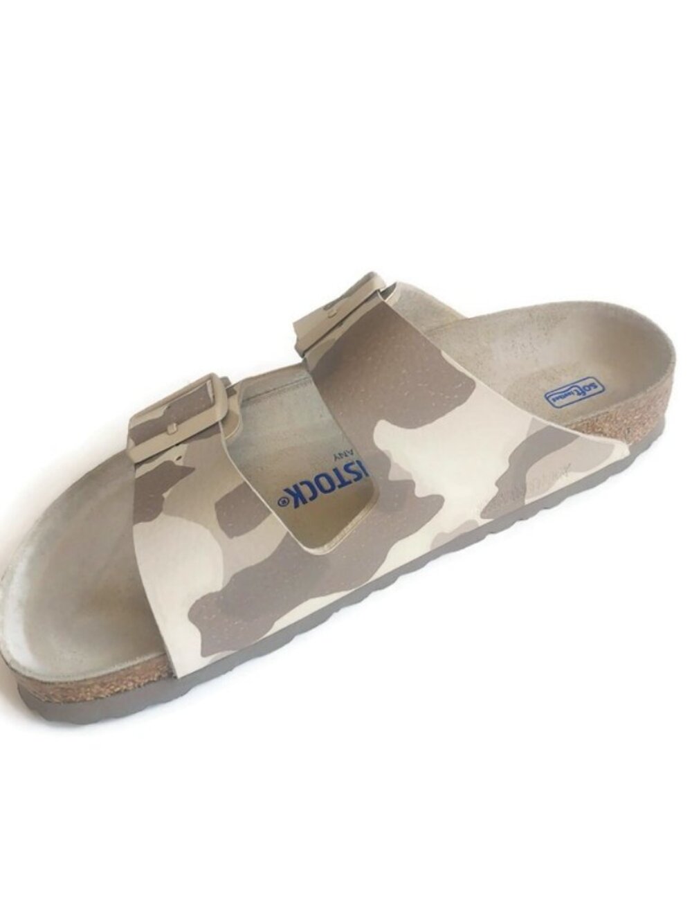 Birkenstock Womens Size 7 Arizona Birko-Flor Sandals Desert Soil Gray Taupe Camo - Picture 4 of 9